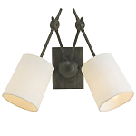 Бра с двумя тканевыми абажурами в форме цилиндра Prerequisites варинант исполнения - 2 | Loft Concept в Ростове-на-Дону