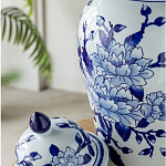 Ваза с крышкой и синим цветочным узором Blue & White Ornament  варинант исполнения - 6 | Loft Concept в Ростове-на-Дону