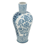 Ваза с голубым цветочным рисунком 43 см Blue & White Ornament варинант исполнения - 1 | Loft Concept в Ростове-на-Дону
