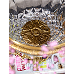 Чаша из прозрачного стекла с ручками и ободком из бронзы Eden Garden варинант исполнения - 4 | Loft Concept в Ростове-на-Дону