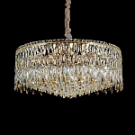 Люстра круглая с хрустальными подвесками на золотистом каркасе Roul Crystal Light варинант исполнения - 7 | Loft Concept в Ростове-на-Дону