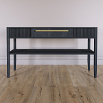 Дизайнерская Консоль с полкой и ящиком Primo Черный дуб варинант исполнения - 1 | Loft Concept в Ростове-на-Дону