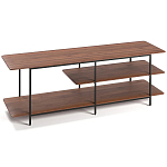 ТВ-тумба с полками из массива ореха Derick Wooden TV Stand варинант исполнения - 2 | Loft Concept в Ростове-на-Дону