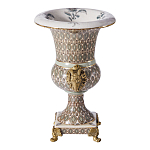 Ваза с овнами из фарфора с бронзовыми элементами Bronze Aries варинант исполнения - 3 | Loft Concept в Ростове-на-Дону