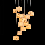 Люстра подвесная с квадратными плафонами из натурального камня Glowing Spheres варинант исполнения - 1 | Loft Concept в Ростове-на-Дону