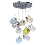 Люстра каскадная с 9-ю разноцветными стеклянными плафонами Kaleido варинант исполнения - 2 | Loft Concept в Ростове-на-Дону