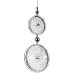 Подвесной светильник с круглым плафоном из рельефного стекла Peony Glass Chrome Hanging Lamp варинант исполнения - 1 | Loft Concept в Ростове-на-Дону