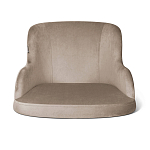 Барный стул со спинкой и подлокотниками на 4-х коричневых ножках Бежевый Велюр Ava Charm варинант исполнения - 2 | Loft Concept в Ростове-на-Дону