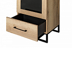 Шкаф-витрина в стиле лофт с чёрной стеклянной дверью Urban Style Space варинант исполнения - 4 | Loft Concept в Ростове-на-Дону