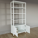 Стеллаж со стеклянными полками Elsa Dreams White варинант исполнения - 5 | Loft Concept в Ростове-на-Дону