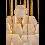 Люстра с фигурными подвесками из натурального камня Glowing Spheres варинант исполнения - 4 | Loft Concept в Ростове-на-Дону