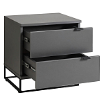 Тумба прикроватная цвета графит с ящиками Strict Lines варинант исполнения - 4 | Loft Concept в Ростове-на-Дону