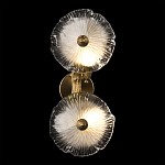 Бра с ветвистыми бронзовыми элементами и стеклянными рифлеными дисками Textured Glass Bra варинант исполнения - 3 | Loft Concept в Ростове-на-Дону