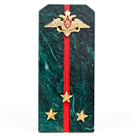 Сувенир Погон ВС из натурального камня змеевик Souvenir Epaulets варинант исполнения - 2 | Loft Concept в Ростове-на-Дону