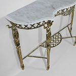 Консоль бронзовая с мраморной столешницей Bronze Console варинант исполнения - 1 | Loft Concept в Ростове-на-Дону