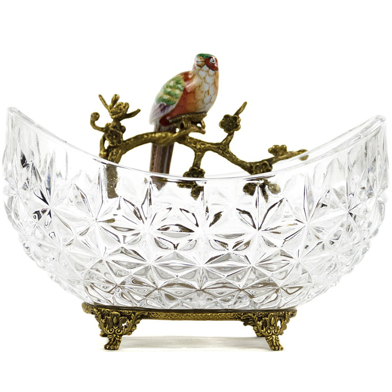  Transparent Bowl with Bird  (Transparent)   -- | Loft Concept 
