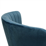 Барный стул со спинкой на 4-х деревянных ножках Синий Велюр Ava Charm варинант исполнения - 5 | Loft Concept в Ростове-на-Дону