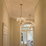 Люстра подвеная с 4-мя лампами и стеклянными подвесками в классическом стиле Feiss варинант исполнения - 2 | Loft Concept в Ростове-на-Дону