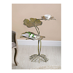 Столик приставной с тремя столешницами Тропические листья Tropical Forest gold варинант исполнения - 5 | Loft Concept в Ростове-на-Дону
