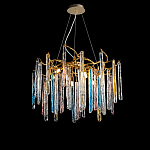 Люстра на подвесе с каркасом из металла и цветными подвесками из стекла Droplet Chandelier варинант исполнения - 3 | Loft Concept в Ростове-на-Дону