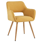 Стул в рогожке желтого цвета NEASAN STOOL варинант исполнения - 1 | Loft Concept в Ростове-на-Дону