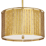 Люстра с золотым фактурным каркасом и тканевым абажуром Lustery Gold варинант исполнения - 2 | Loft Concept в Ростове-на-Дону