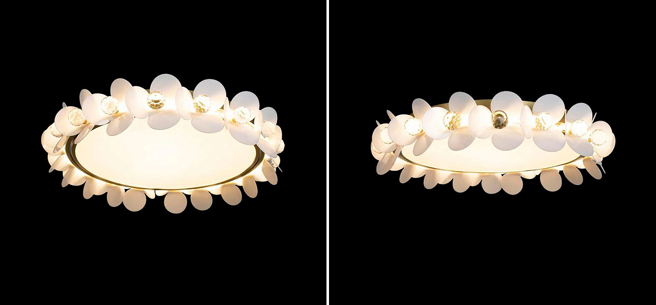 Потолочный светильник Белые Цветы White Flowers Ceiling lamp D 48 Потолочный светильник Белые Цветы White Flowers Ceiling lamp D 48 - Loft-Concept в Ростове-на-Дону