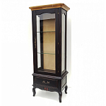 Витрина однодверная с ящиком и 3-мя полками из массива березы Vintage варинант исполнения - 1 | Loft Concept в Ростове-на-Дону