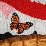 Картина вышивка бисером Grill Cut Out With Butterfly варинант исполнения - 2 | Loft Concept в Ростове-на-Дону