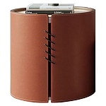 Круглый приставной стол Baxter Leather Side Table варинант исполнения - 1 | Loft Concept в Ростове-на-Дону