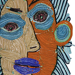 Арт-Объект плетеный из нитей Абстрактный портрет Joana Schneider  варинант исполнения - 1 | Loft Concept в Ростове-на-Дону