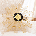 Часы настенные из металла в виде солнца с чёрным циферблатом Mirror Tower Clock варинант исполнения - 4 | Loft Concept в Ростове-на-Дону