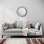 Настенное зеркало круглой формы в черной металлической раме BUBBLE MIRROR BLACK варинант исполнения - 3 | Loft Concept в Ростове-на-Дону