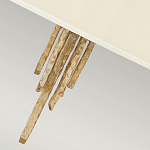 Люстра подвесная с широким белым текстильным абажуром и вертикальными декоративными элементами Hinkley варинант исполнения - 4 | Loft Concept в Ростове-на-Дону