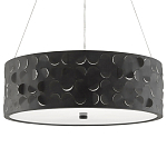 Люстра в форме цилиндра с чёрным фактурным абажуром Round Necklines варинант исполнения - 4 | Loft Concept в Ростове-на-Дону