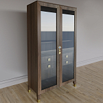 Дизайнерский шкаф витрина Elsa Dreams Walnut с 4-мя ящиками варинант исполнения - 3 | Loft Concept в Ростове-на-Дону