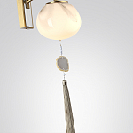 Бра с шарообразным плафоном из белого стекла с подвеской из камня Agatelle варинант исполнения - 5 | Loft Concept в Ростове-на-Дону