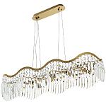 Линейная люстра с подвесками из хрусталя Ludivine Linear Chandelier варинант исполнения - 1 | Loft Concept в Ростове-на-Дону