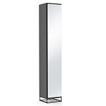 Шкаф-пенал с зеркальной дверцей и фасадом цвета графит Strict Lines варинант исполнения - 1 | Loft Concept в Ростове-на-Дону