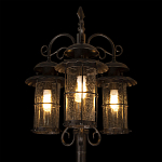 Уличный фонарь с тремя стеклянными плафонами и коваными элементами Elysian Lanterns варинант исполнения - 5 | Loft Concept в Ростове-на-Дону