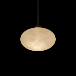 Подвесной светильник с плафоном в виде эллипса из белого алебастра Cryptocrystalline Stone варинант исполнения - 4 | Loft Concept в Ростове-на-Дону