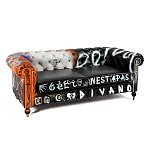 Диван Честерфильд граффити graffiti Orange Sofa натуральная кожа варинант исполнения - 2 | Loft Concept в Ростове-на-Дону