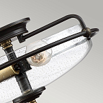 Потолочный светильник со стеклянным плафоном на изогнутых кронштейнах Quoizel  варинант исполнения - 6 | Loft Concept в Ростове-на-Дону