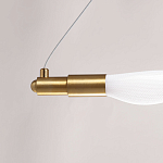 Люстра горизонтальная с волнистым белым плафоном Golden Swirl варинант исполнения - 9 | Loft Concept в Ростове-на-Дону