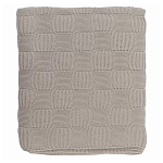 Плед из хлопка рельефной вязки бежево-серого цвета Waffle Comfort варинант исполнения - 4 | Loft Concept в Ростове-на-Дону