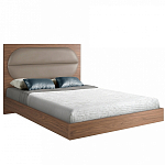 Кровать двуспальная с высоким изголовьем из дерева и подушек из экокожи Modern Look варинант исполнения - 1 | Loft Concept в Ростове-на-Дону