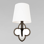 Бра с белым текстильным абажуром и декоративным основанием в виде четырехлистника с зеркальной вставкой Vitorino варинант исполнения - 6 | Loft Concept в Ростове-на-Дону