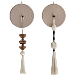 Аксессуар на стену диск с деревянными бусинами Wall Decor Thread Disc  варинант исполнения - 4 | Loft Concept в Ростове-на-Дону