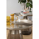 Кофейный столик с основанием из закаленного стекла Classic Round Gray Table варинант исполнения - 3 | Loft Concept в Ростове-на-Дону