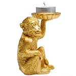 Подсвечник золотая обезьяна с блюдцем Golden Monkey варинант исполнения - 2 | Loft Concept в Ростове-на-Дону